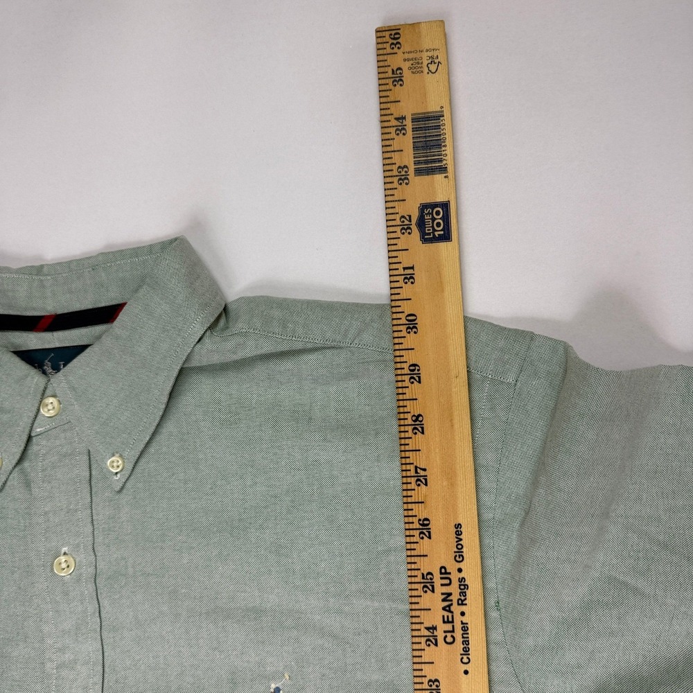 Ralph Lauren Mens XL Sage Green Oxford Flesh Pony Classic Fit Button Down Shirt - Picture 10 of 12